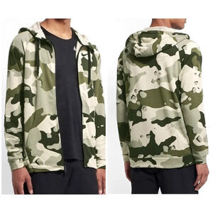 Nike Dri-FIT Men Training Hoodie Camo Full Zip Sweatshirt Sweater Large L